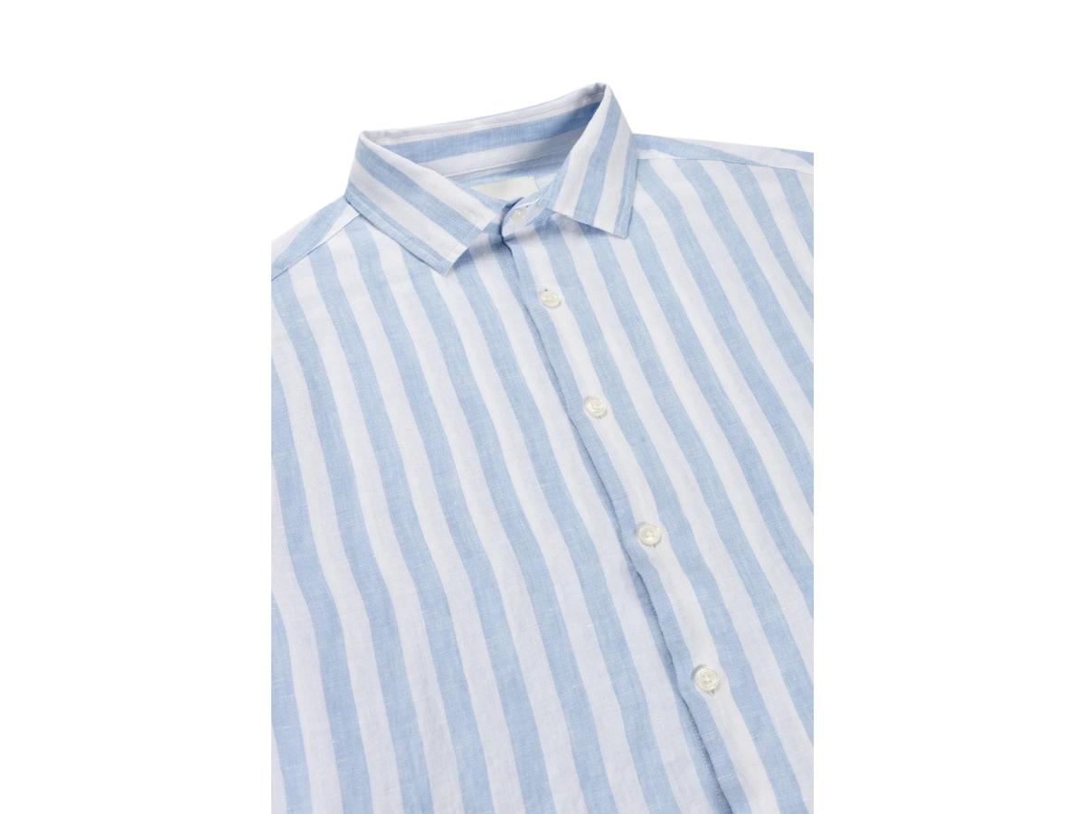Chemise en lin Van Harper - Coupe régulière - taille XL - Rayures vert feuille