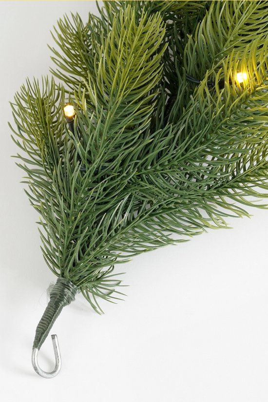 Black Box Trees Nagoya : guirlande lumineuse à LED - Décoration de Noël pour créer une ambiance chaleureuse - Guirlandes de Noël avec 30 LED blanc chaud - Décoration d'intérieur - 180 x Ø20 cm - Vert