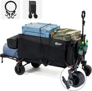 Portal 21813 Chariot pliable - Jusqu'à 300 L - 105 × 54 × 63 cm - Noir
