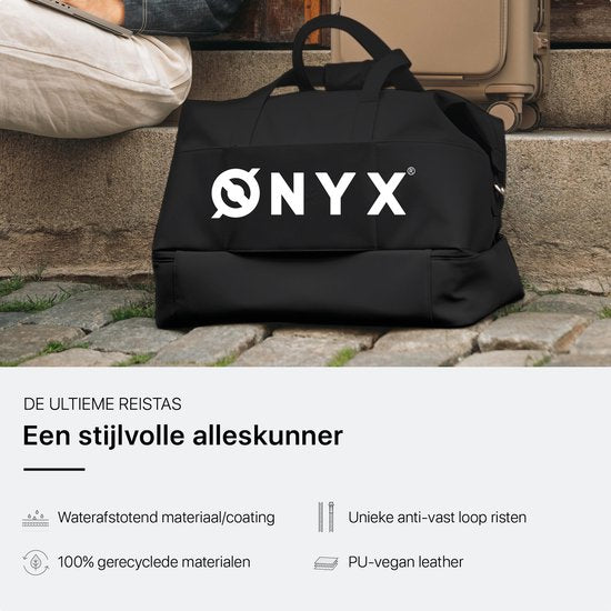 ONYX The Weekender – Sac de voyage pour femmes et hommes – Sac de week-end 50 L – Sac de voyage en tant que bagage à main – Noir Onyx