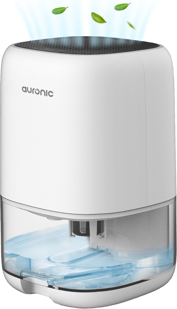 Déshumidificateur Auronic – Réservoir de 1 L, 450 ml par jour, 40 W – 25,6 x 15 x 15 cm – Blanc
