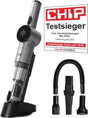 LEBENLANG Aspirateur sans fil - Batterie - 17000PA - 135W - Batterie Lithium puissante - Station de recharge incluse - Gris