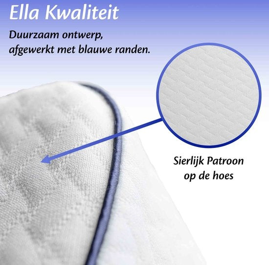 Ella® Oreiller orthopédique contre les douleurs cervicales - Oreiller ergonomique en mousse à mémoire de forme - 40x60cm