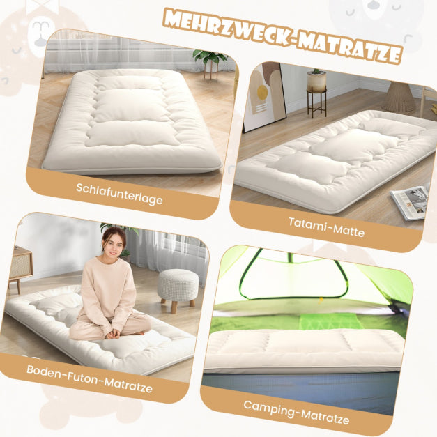 Coast Floor Mattress - Lavable - Microfibre & Polyester - 200x90x10cm - Beige