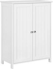 Armoire de salle de bains Yaheetech à 2 portes et étagères réglables - 60 x 30 x 80,5 cm - Blanc