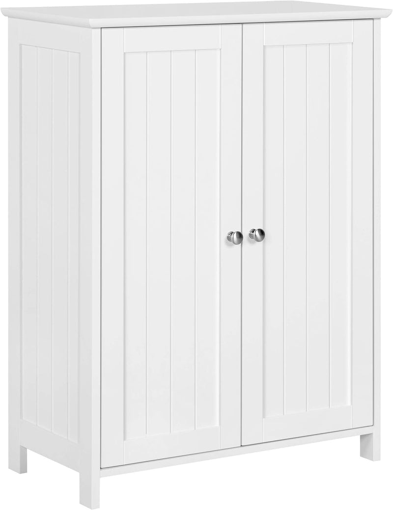 Armoire de salle de bains Yaheetech à 2 portes et étagères réglables - 60 x 30 x 80,5 cm - Blanc