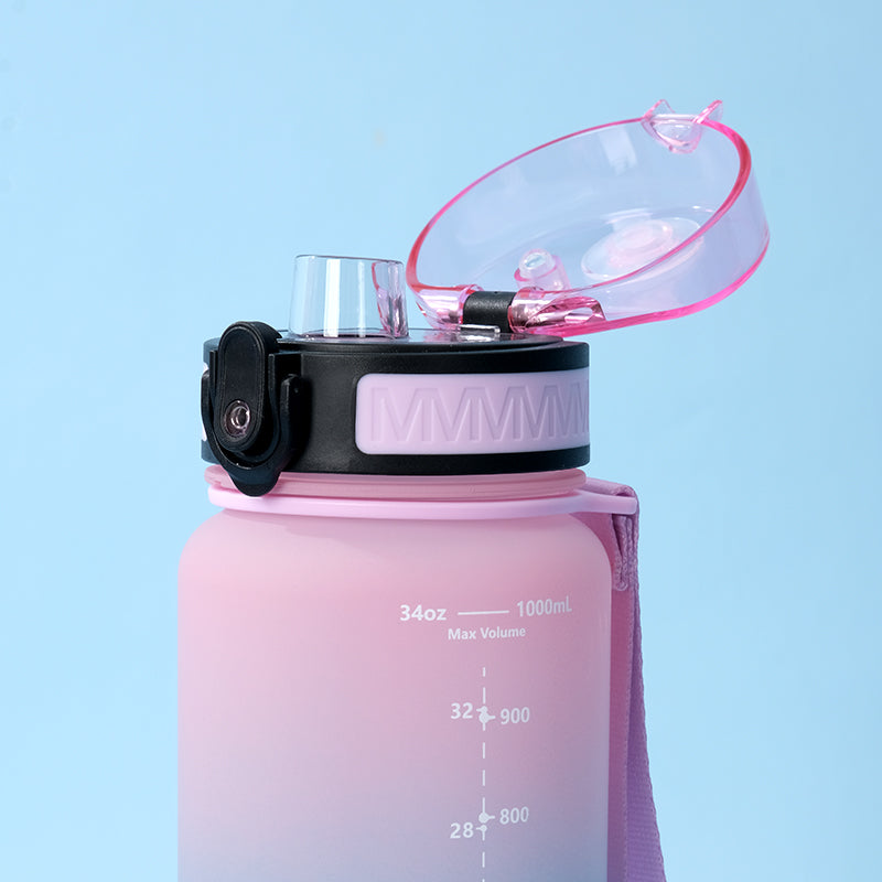 Gourde de sport Jordan & JUDY en Tritan - 1 000 ml - dégradé rose