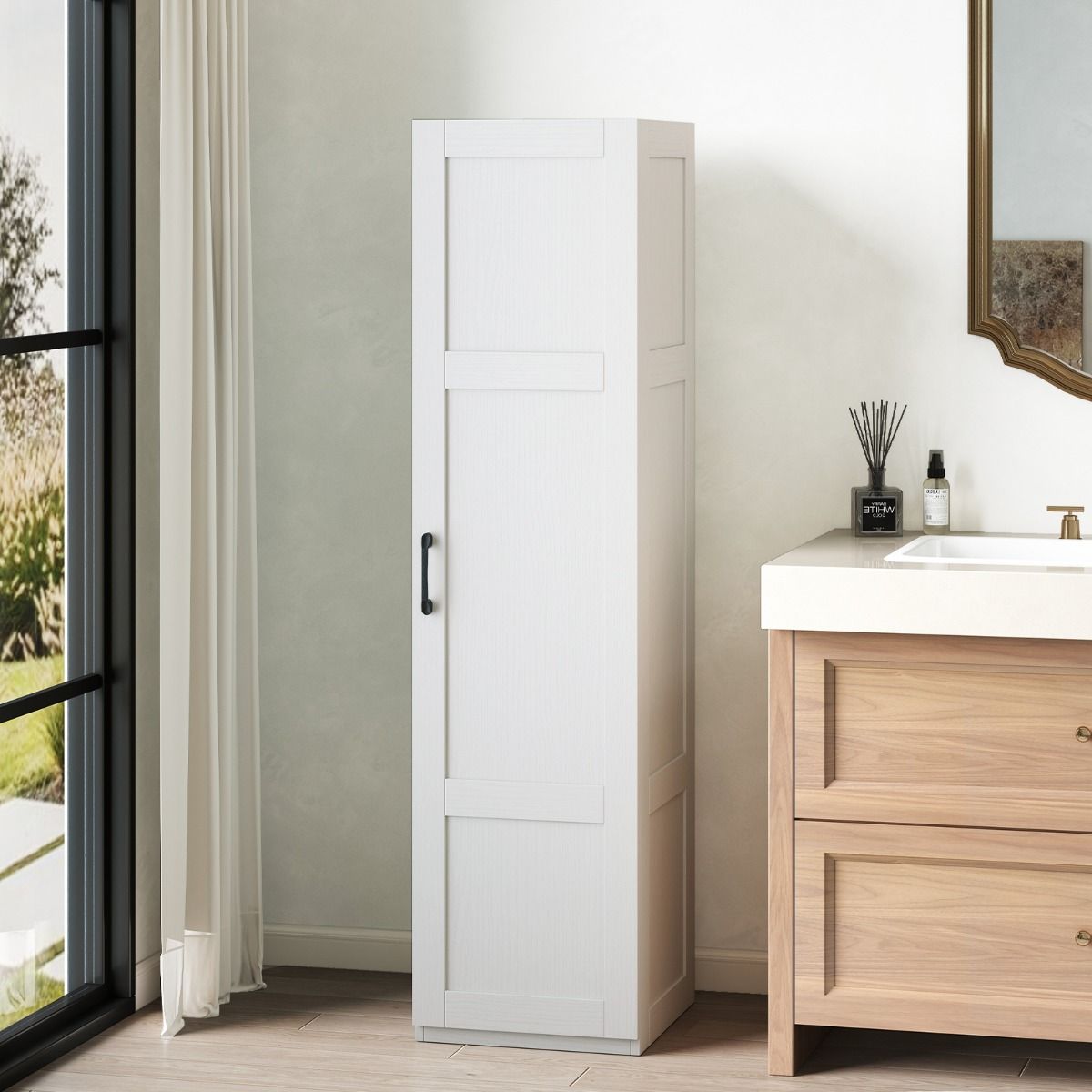 Meuble de rangement Coast - indépendant - 4 étagères - blanc - 150 cm de hauteur