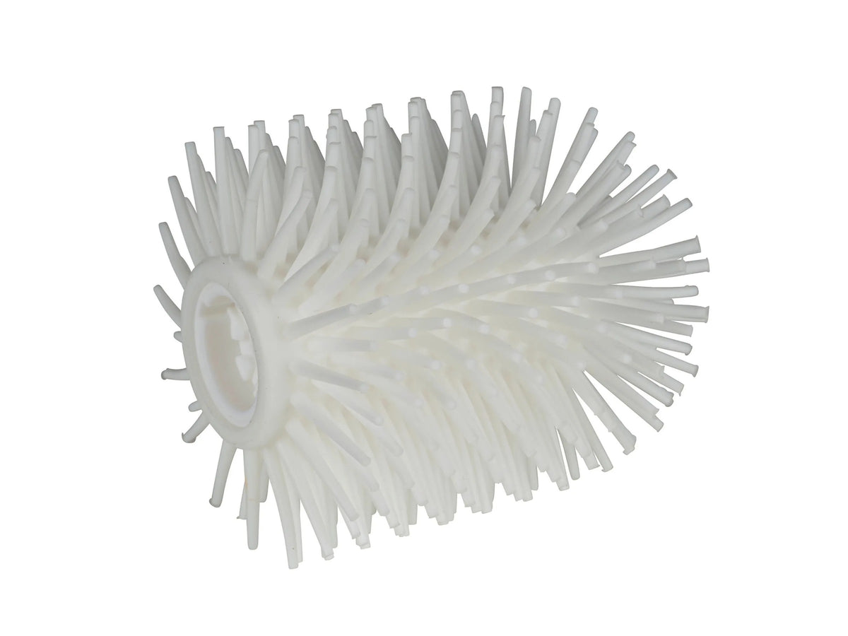 Tête de brosse de toilettes de rechange Wenko en silicone, Ø 7,5 cm – Blanc – Effet antiadhésif