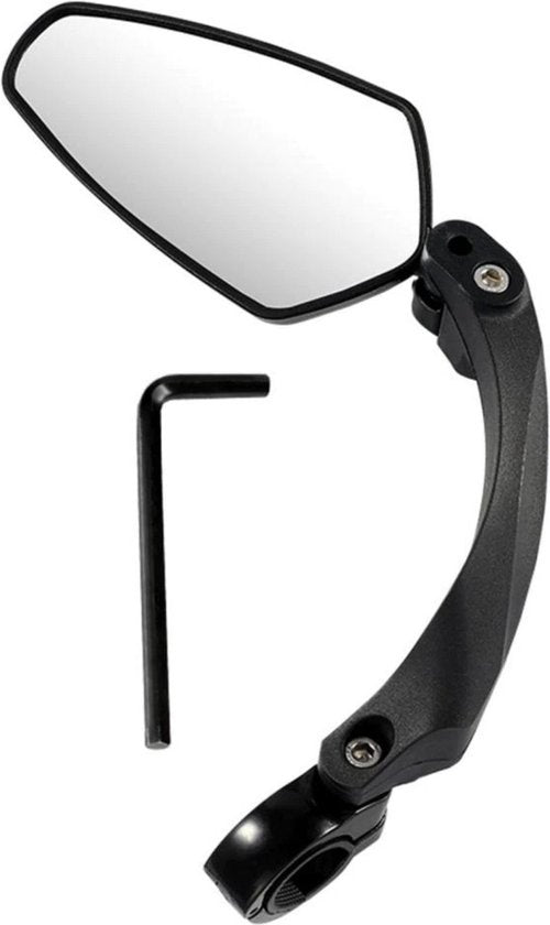 Rétroviseur vélo gauche - TIKKENS® - Ajustable - Design universel - Noir