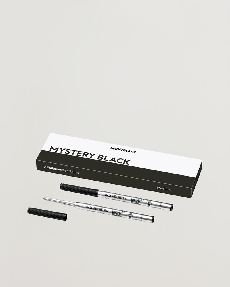 Recharges pour stylos à bille Montblanc Mystery Black - Medium - 2 pièces