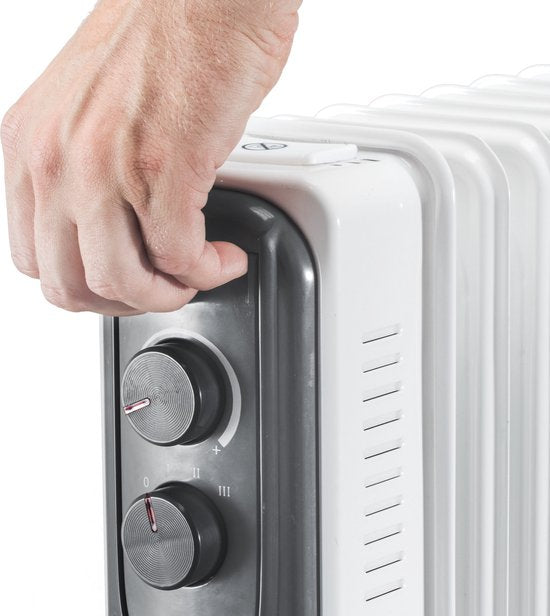TROTEC Radiateur électrique à bain d'huile TRH 21 E - 3 niveaux de température - 8 minutes de chauffe - fonction antigel