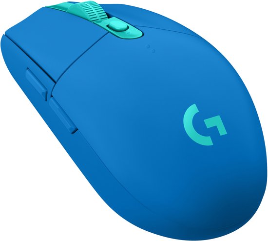 Souris de jeu Logitech G305 Lightspeed Bluetooth, optique, bleue, 6 boutons, 12 000 dpi, rétroéclairée, ergonomique