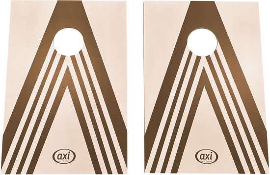 Ensemble de cornhole AXI Plus avec 2 planches de 91 x 60 cm – Jeu de lancer de sacs compact pour l'extérieur et l'intérieur – Comprend 8 sacs de cornhole et un sac de transport – Planche de cornhole en bois avec pieds rabattables – Jeu de jardin pour enfa