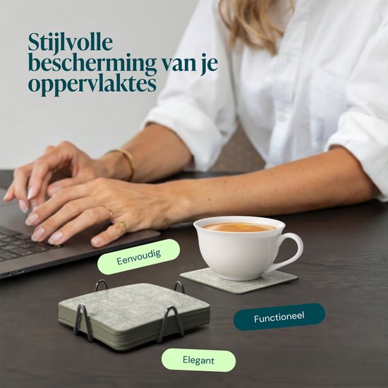Sous-verres en simili cuir Castagnola – Sous-verres pour verres – Sous-verres design avec support – Lot de sous-verres en cuir avec support métallique – Cuir – Lot de 10 – Vert mélangé – 10 x 10 cm