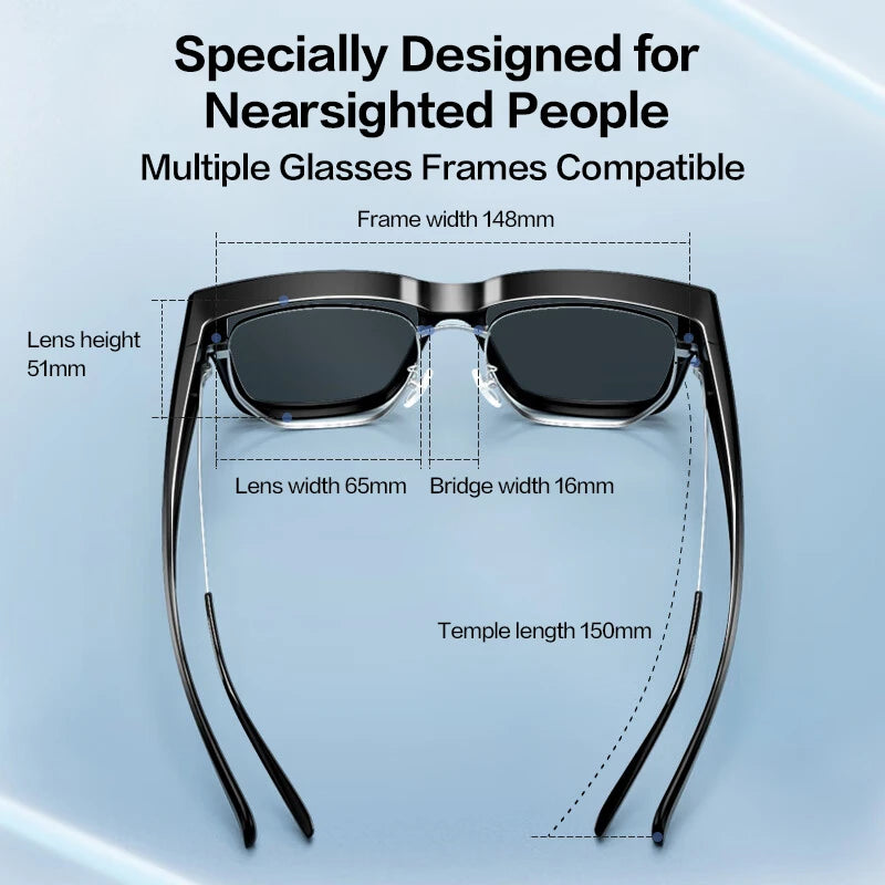Ochama X J.ZAO Lunettes de soleil polarisées en nylon haut de gamme, lunettes de vue pour la vision de loin, pour hommes et femmes, kit miroir