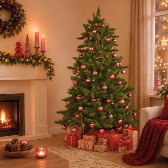 Série « Triumph Tree Wyoming » de sapins de Noël - Décorations de Noël d'intérieur avec des branches de sapin bien fournies - Sapin artificiel avec des aiguilles en PVC dures et réalistes - Sapin vert - H 230 x Ø 165 cm