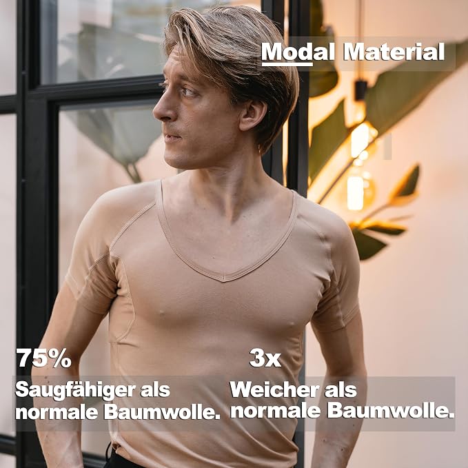 Maillot de sport anti-transpiration Fibershirts pour homme – Taille M – Avec ArmPads Pro et SILVADUR