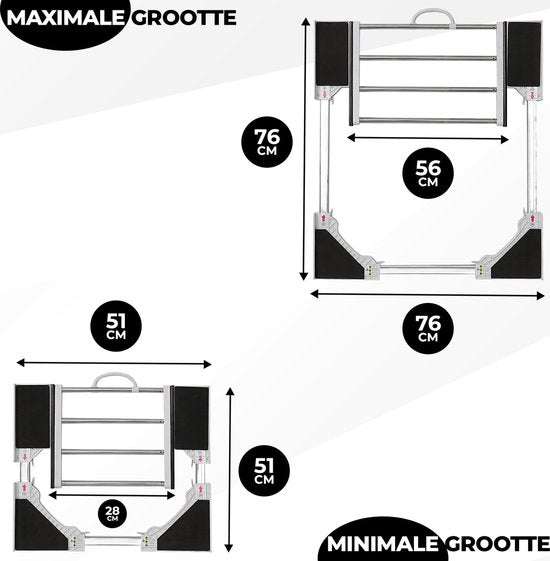 Vonia Spacer Washer Dryer - Stacking Kit Washer Dryer - Universal - Adjustable - Extendable Towel Holder - White