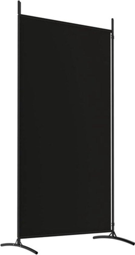 vidaXL - Paravent - avec - 2 - panneaux - 175 x 180 - cm - tissu - noir