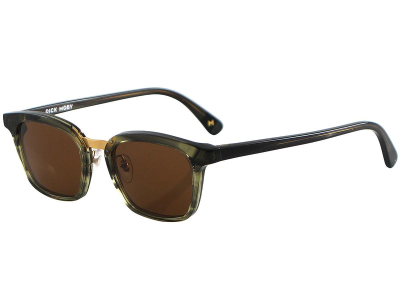Lunettes de soleil Dick Moby Doha - Acétate biodégradable - Verres ZEISS UV400 - Largeur des verres : 49 mm - Green Leaves