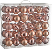 Set de boules de Noël House of Seasons - 60 pièces - Ø7 cm - Incassable - Rose