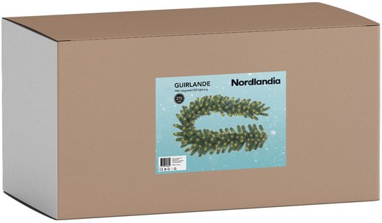 Nordlandia guirlande lumineuse - Minuterie - Décoration de Noël - 270 cm - Guirlande de Noël - Décoration de Noël - 35 LED - Prise de courant