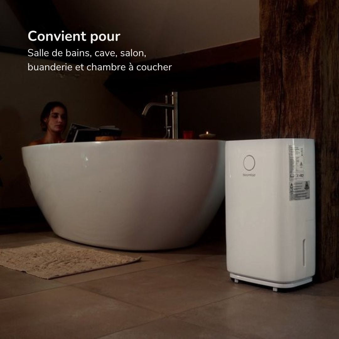 Déshumidificateur - Bloomfold - 20L par jour - 2 en 1 - Blanc
