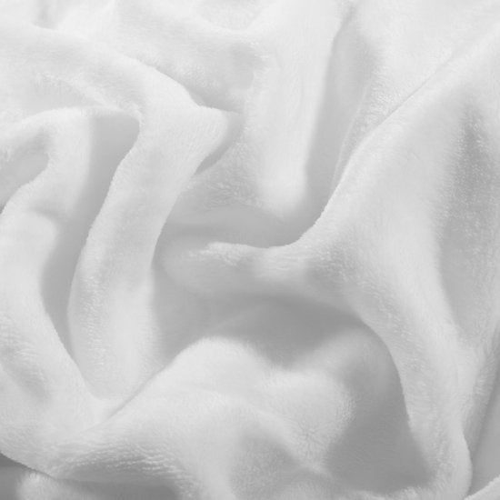Couverture super douce blanche 220 x 240cm 400948