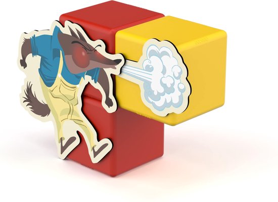 Geomag MagiCube Story Building Les Trois Petits Cochons - Jouet magnétique - 42 pièces - À partir de 3 ans