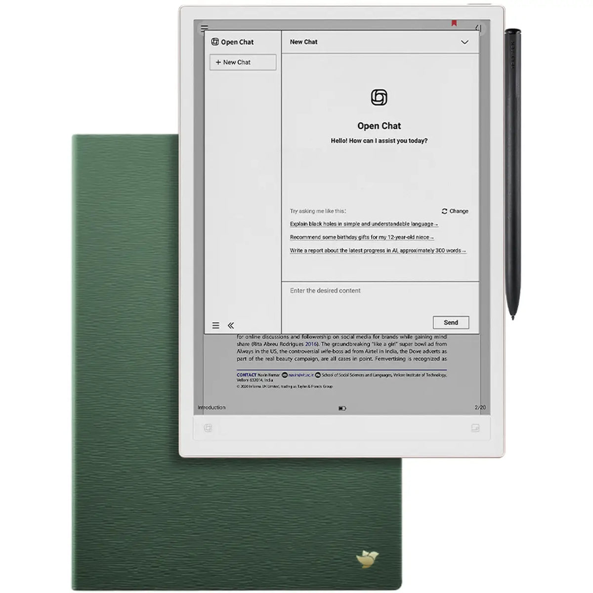 Housse de protection iFLYTEK AINOTE 2 - 10,65 pouces - vert mousse - magnétique