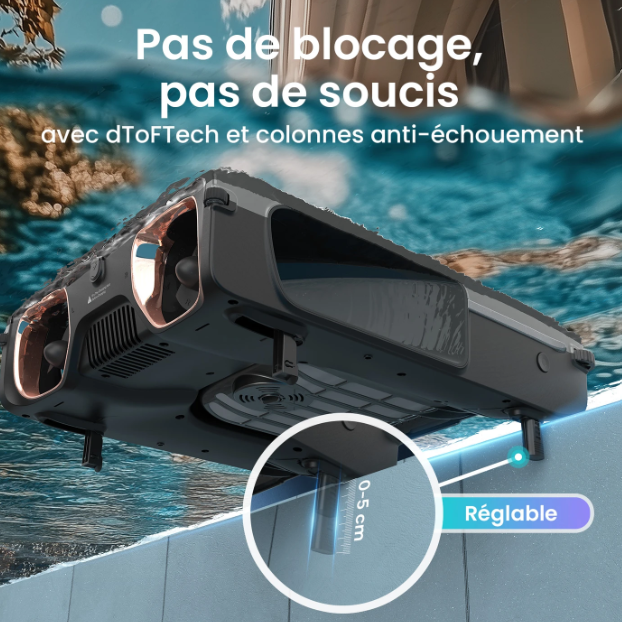 Nettoyeur de surface de piscine Aiper EcoSurfer S2 - Énergie solaire, batterie d'une autonomie de 35 heures, Wi-Fi/Bluetooth