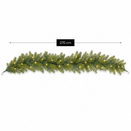 Black Box Trees Nagoya : guirlande avec éclairage LED - Décoration de Noël d'intérieur avec 40 ampoules blanc chaud - Guirlandes de Noël en plastique - L 270 x Ø 20 cm - Vert