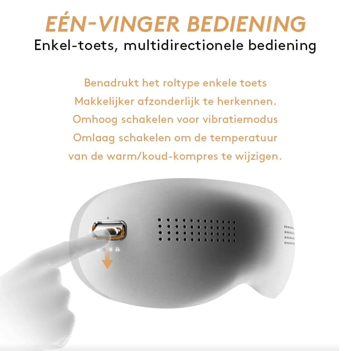 Appareil de massage oculaire Breo Seek Pro avec chaleur et compression – pression d'air, musique via Bluetooth, appareil de thérapie oculaire rechargeable pour la relaxation, les cernes, la fatigue oculaire, la sécheresse oculaire, à utiliser en voyage et