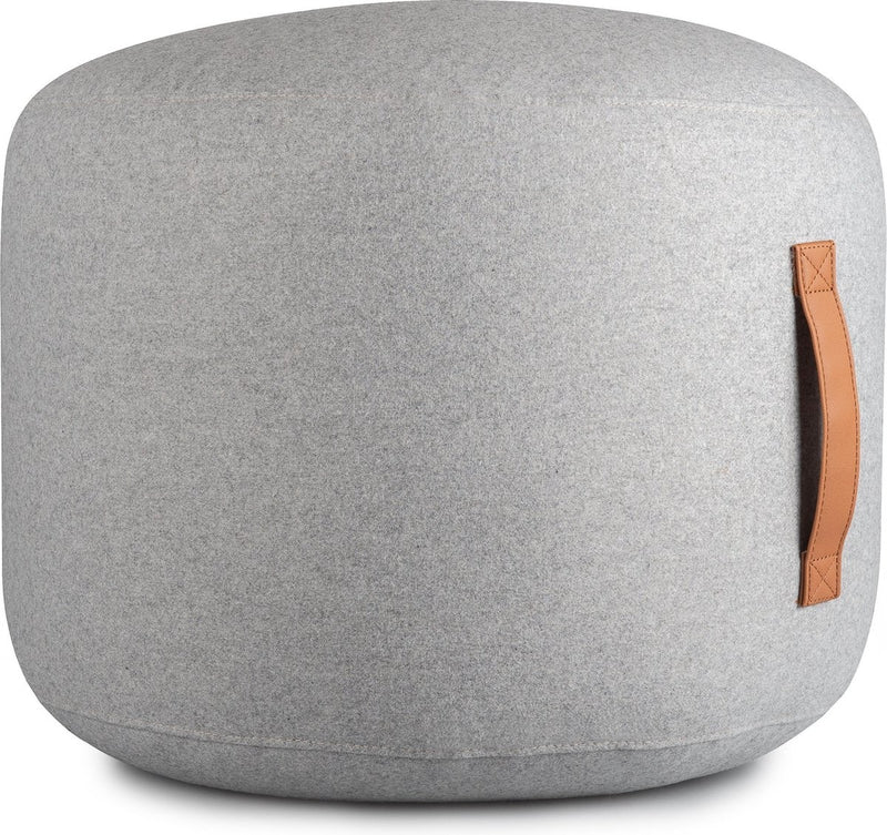 Tabouret en laine - Coninx Footstool Round - 50 x 44CM - Gris clair