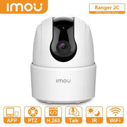Imou Ranger 2C - Caméra de sécurité intelligente 1080p avec détection de personnes, vision nocturne et connexion Wi-Fi sans fil pour la sécurité domestique