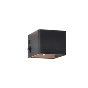 Techvavo® Applique murale rechargeable noire - 1 pièce - 19x4x1.8 cm - Détecteur de mouvement intelligent - Pour l'intérieur - Rechargeable par USB - Sans fil - Salon, salle de bain, chambre à coucher
