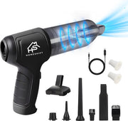 Aspirateur sans fil pour voiture HomeShift – Fonction soufflerie – 6 embouts – 2 filtres HEPA – Rechargeable par USB