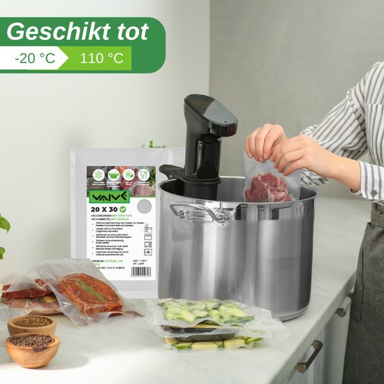 Vaive Sacs sous vide Food 30 x 40 - 100 pièces - Sacs sous vide - Sans BPA