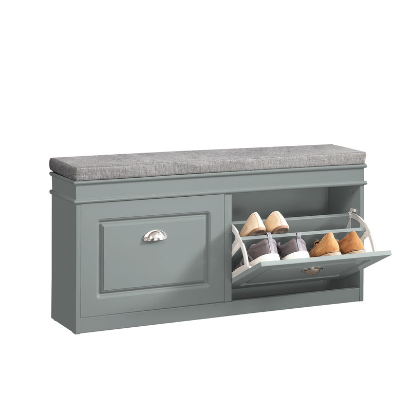 Meuble à chaussures - SoBuy - Rangement pour chaussures - Banc assis avec coussin de siège - Gris