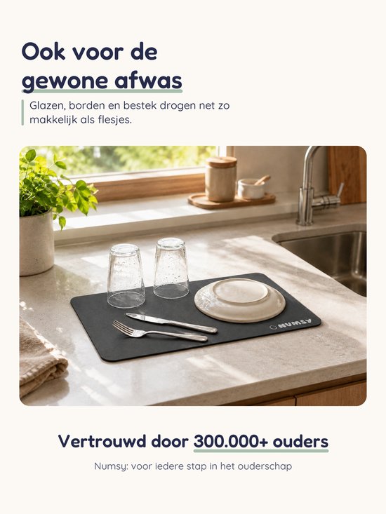 Numsy Matt – Tapis d'égouttage · Tapis d'égouttage pour la vaisselle · Égouttoir pour biberons