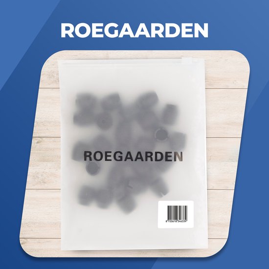 Roegaarden Protecteurs de pieds de chaise ronds - Capuchons de pieds de chaise - Feutres de pieds de chaise - 24 pièces - Noir - 17-21MM