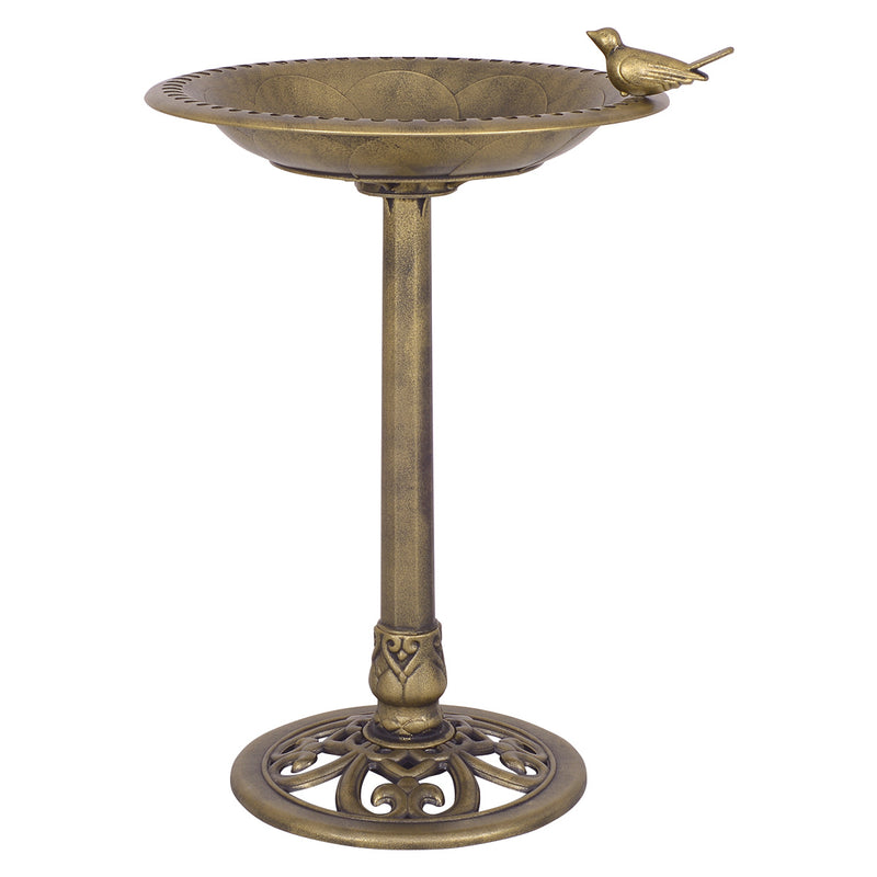 Station d'alimentation pour oiseaux Station d'alimentation pour oiseaux Support pour mangeoires 50 x 76 cm bronze