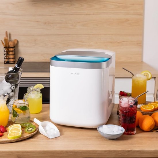 Machine à glace Cecotec Chillin' Ice 1500, 150 W, capacité de production quotidienne de 15 kg, écran tactile, commande via une application, fonction de contrôle