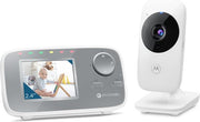 Babyphone Motorola Nursery avec caméra - Baby Monitor VM482 - Caméra pour bébé avec écran couleur de 2,4 pouces, communication bidirectionnelle, capteur de température et vision nocturne infrarouge - Portée de 300 m