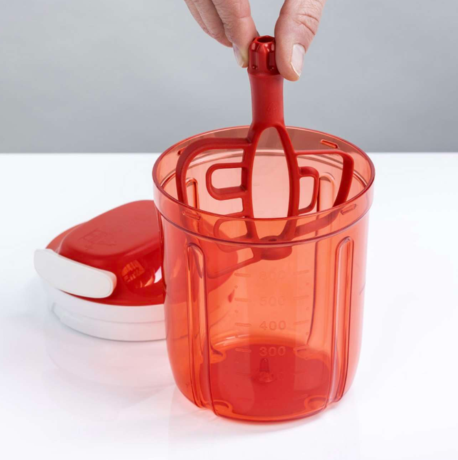 Hachoir Tupperware SuperSonic moyen - 730 ml - 3 lames - Rouge