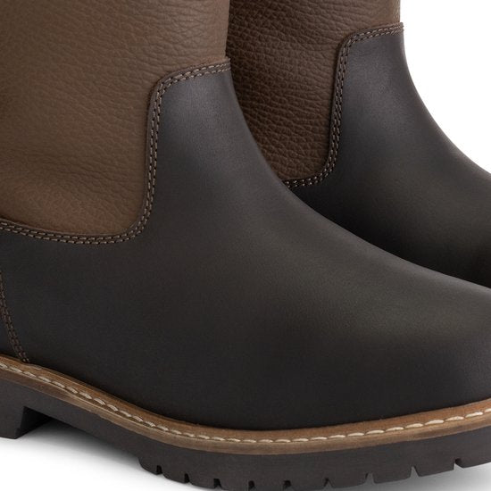 Travelin' Finnmark - Bottes imperméables pour femme - Doublées de laine - Marron foncé