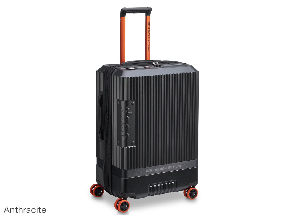 Valise de cabine Jeep extensible 37 L JH001A – Anthracite – Polycarbonate - 55 x 40 x 21/24 cm