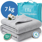 Couverture lestée Ella 7 kg - Coton certifié OEKO-TEX, couverture lestée 135 x 200 cm - Weighted Blanket - Couverture lestée - Gris