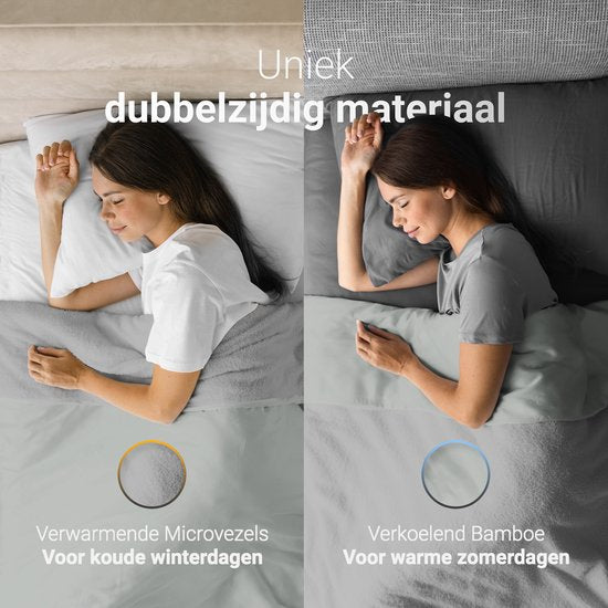 Couverture lestée CozySense® 9 kg - Double - Couverture lestée - Couverture lestée avec répartition de la pression GLASS-Flow® - Housse lavable incluse - 200 x 200 cm - Gris